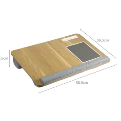 Kesper Laptop-Tablett grau MDF B/H/L: ca. 35,5x9,5x54,5 cm