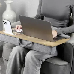 Kesper Laptop-Tablett grau MDF B/H/L: ca. 35,5x9,5x54,5 cm