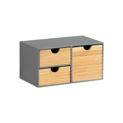 Kesper Organizer grau Holz B/H/L: ca. 16x14x27 cm