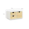 Kesper Organizer weiß Holz B/H/L: ca. 16x14x27 cm