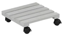 Kesper Pflanzenroller grau Holz B/L: ca. 30x30 cm