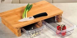 Kesper Schneidebrett mit Auffangschale