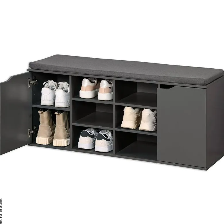 Kesper Schuhregal grau Spanplatte B/H/T: ca. 103x48x30,5 cm