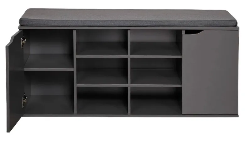 Kesper Schuhregal grau Spanplatte B/H/T: ca. 103x48x30,5 cm
