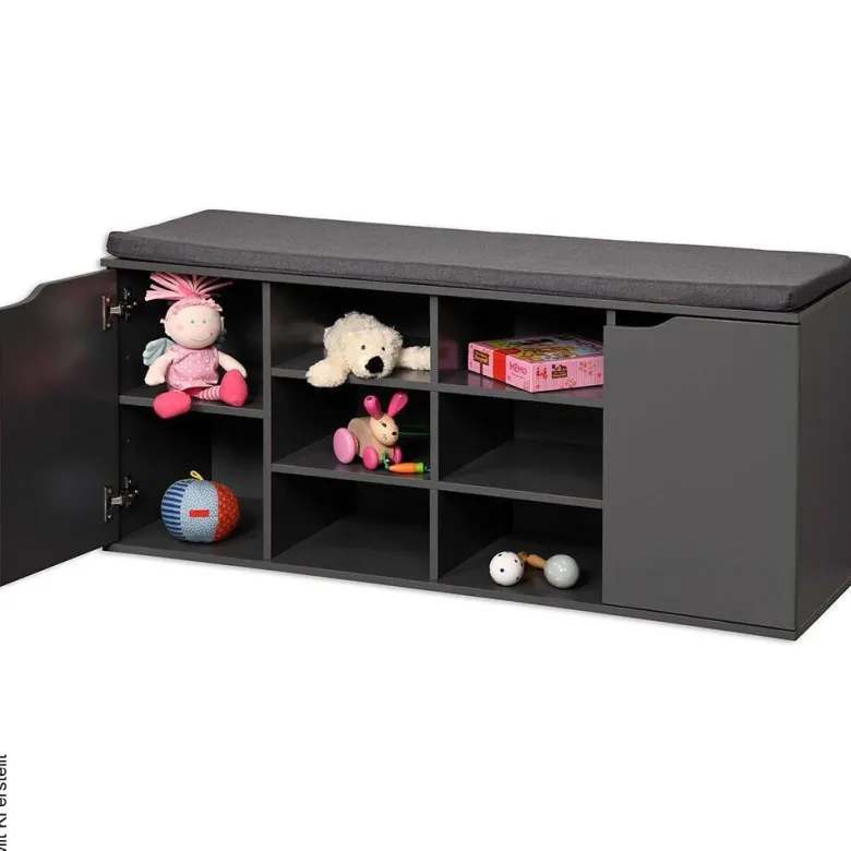 Kesper Schuhregal grau Spanplatte B/H/T: ca. 103x48x30,5 cm