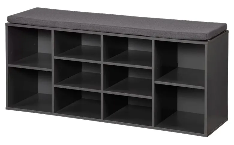 Kesper Schuhregal grau Spanplatte B/H/T: ca. 103,5x48x29,5 cm