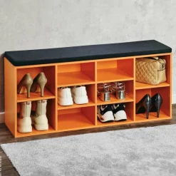 Kesper Schuhregal orange Spanplatte B/H/T: ca. 103,5x48x29,5 cm