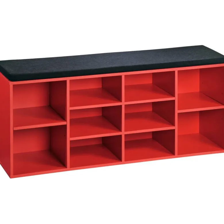 Kesper Schuhregal rot Spanplatte B/H/T: ca. 103,5x48x29,5 cm
