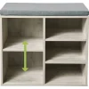 Kesper Schuhregal weißgrau Spanplatte B/H/L: ca. 29,5x48x51,5 cm