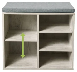 Kesper Schuhregal weißgrau Spanplatte B/H/L: ca. 29,5x48x51,5 cm