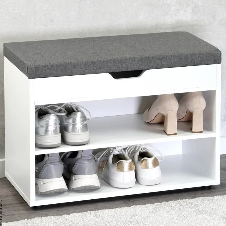 Kesper Schuhregal weiß Spanplatte B/H/L: ca. 30x47x60 cm
