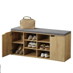 Kesper Schuhschrank mit Sitzkissen weiß Spanplatte B/H/T: ca. 103x48x30,5 cm
