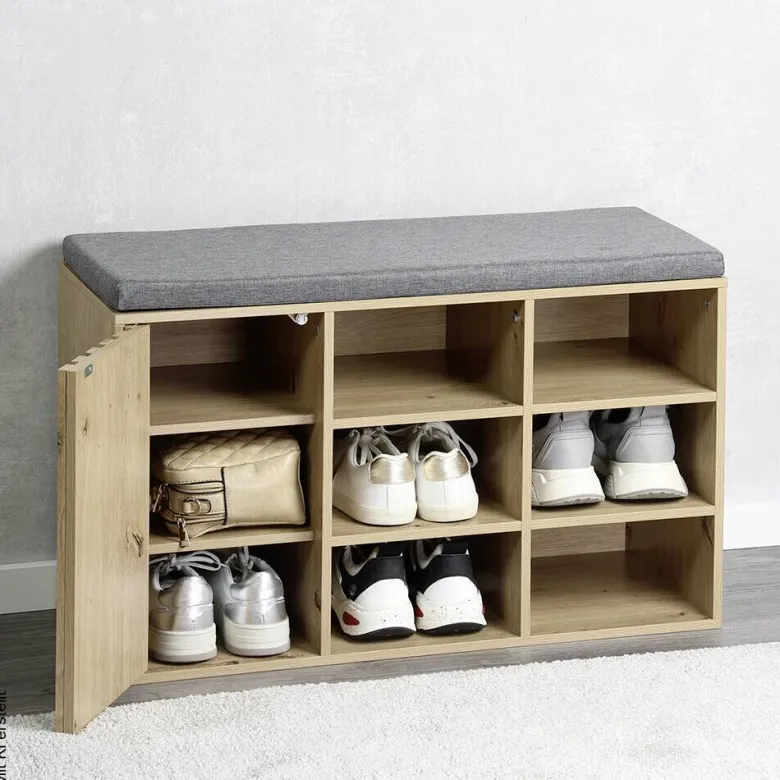 Kesper Schuhschrank natur Holz B/H/L: ca. 29,5x48x76 cm