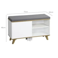 Kesper Schuhschrank natur Holz B/H/L: ca. 30x48x77 cm