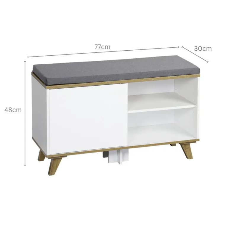 Kesper Schuhschrank natur Holz B/H/L: ca. 30x48x77 cm