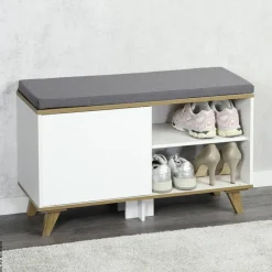 Kesper Schuhschrank natur Holz B/H/L: ca. 30x48x77 cm