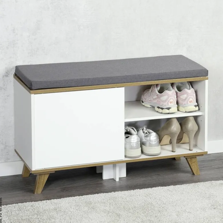 Kesper Schuhschrank natur Holz B/H/L: ca. 30x48x77 cm