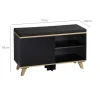 Kesper Schuhschrank schwarz Holz B/H/L: ca. 30x48x77 cm