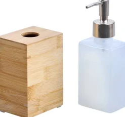 Kesper Seifenspender natur Bambus B/H/L: ca. 6,5x18x8,5 cm