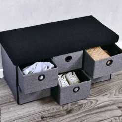 Kesper Sitzbank grau B/H/L: ca. 37,5x10x77 cm