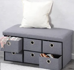 Kesper Sitzbank grau B/H/L: ca. 38x38x76 cm