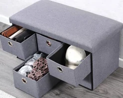 Kesper Sitzbank grau B/H/L: ca. 38x38x76 cm