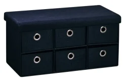 Kesper Sitzbank schwarz Polyester B/H/L: ca. 39x8,7x78 cm