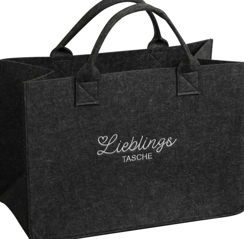 Kesper Tasche Filz grau Polyester B/H/L: ca. 25x34x50 cm