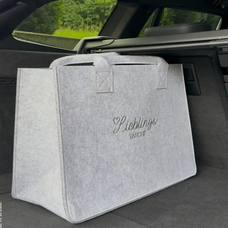 Kesper Tasche Filz grau Polyester B/H/L: ca. 25x34x50 cm