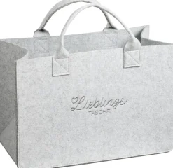 Kesper Tasche Filz grau Polyester B/H/L: ca. 25x34x50 cm