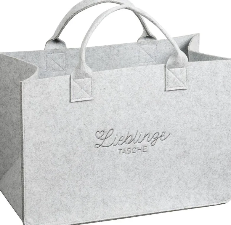 Kesper Tasche Filz grau Polyester B/H/L: ca. 25x34x50 cm