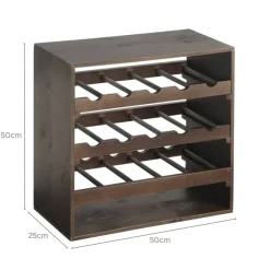 Kesper Weinregal stapelbar braun Kiefer B/H/T: ca. 50x50x25 cm