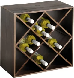Kesper Weinregal stapelbar natur Holz B/H: ca. 25x50 cm