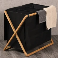 Kesper Wäschesammler braun Polyester B/H/L: ca. 19,5x7,5x71,3 cm