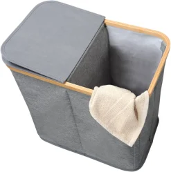 Kesper Wäschesammler grau Polyester B/H/T: ca. 54,5x50x33 cm