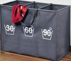 Kesper Wäschesammler grau Polyester B/H/L: ca. 36x60x74 cm