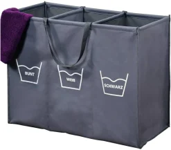Kesper Wäschesammler grau Polyester B/H/L: ca. 36x60x74 cm