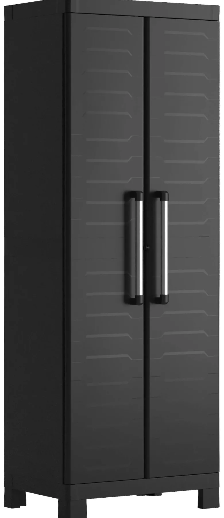 Keter Kunststoffschrank Detroit schwarz Kunststoff B/H/T: ca. 65x182x45 cm