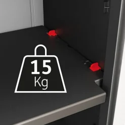 Keter Kunststoffschrank Detroit schwarz Kunststoff B/H/T: ca. 65x182x45 cm