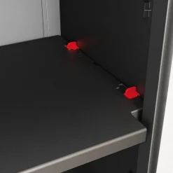 Keter Kunststoffschrank Detroit schwarz Kunststoff B/H/T: ca. 65x182x45 cm
