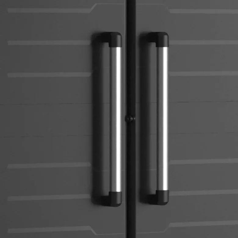 Keter Kunststoffschrank Detroit schwarz Kunststoff B/H/T: ca. 65x182x45 cm