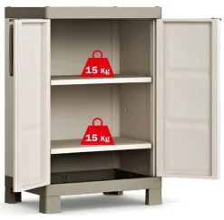 Keter Kunststoffschrank Excellence beige Kunststoff B/H/T: ca. 65x97x45 cm