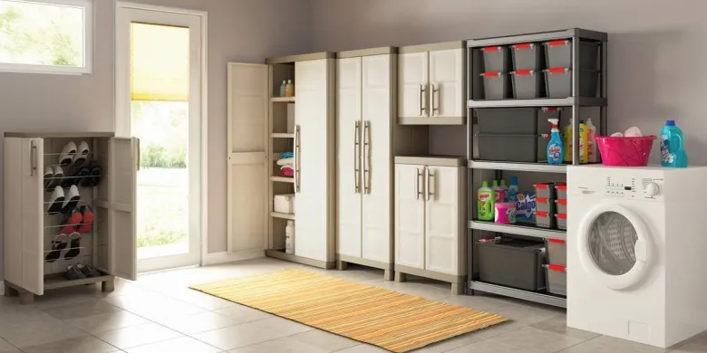 Keter Kunststoffschrank Excellence beige Kunststoff B/H/T: ca. 65x97x45 cm