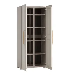 Keter Kunststoffschrank Groove Utility beige Kunststoff B/H/T: ca. 80x180x45 cm