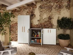 Keter Kunststoffschrank Groove beige Kunststoff B/H/T: ca. 80x98x45 cm