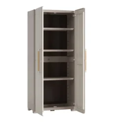 Keter Kunststoffschrank Groove beige Kunststoff B/H/T: ca. 80x180x45 cm