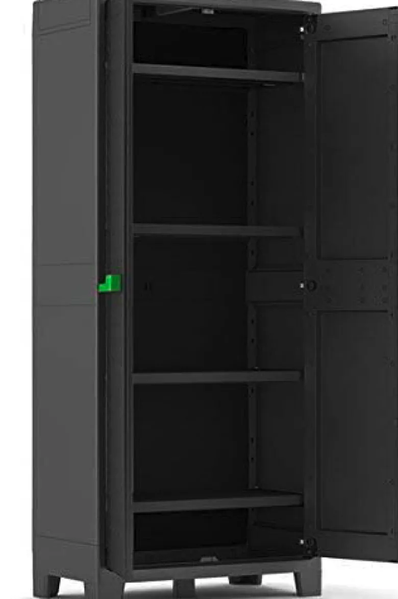 Keter Kunststoffschrank Moby grau Kunststoff B/H/T: ca. 80x182x44 cm