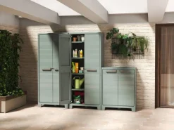 Keter Kunststoffschrank Planet Outdoor Jade Kunststoff B/H/T: ca. 80x182x44 cm