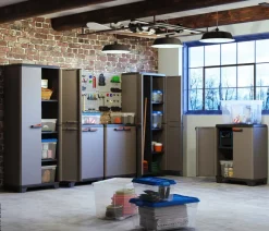 Keter Kunststoffschrank Stilo grau Kunststoff B/H/T: ca. 68x173x39 cm