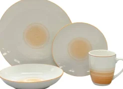 KEVOLI home Kombiservice apricot Porzellan 16 tlg.